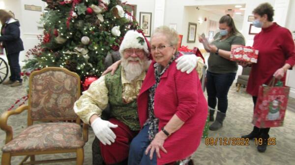 Babs with Santa